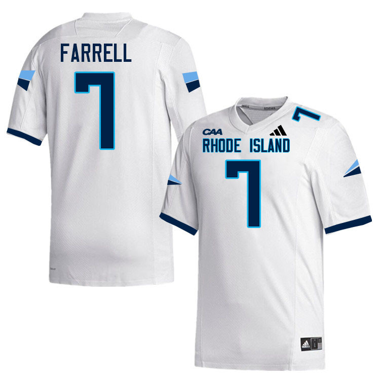 Rhode Island Rams #7 Devin Farrell College Football Jerseys,Uniforms-White